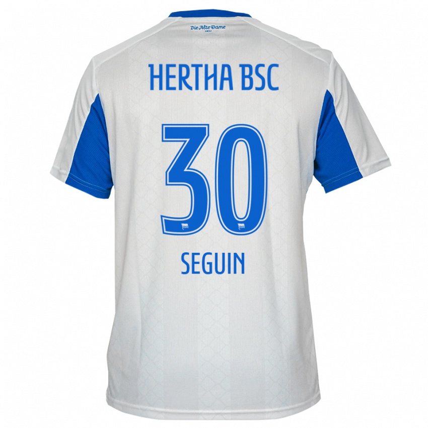 ילדים פול סגוין #30 לבן כחול הרחק ג'רזי 2025/26 חולצה קצרה