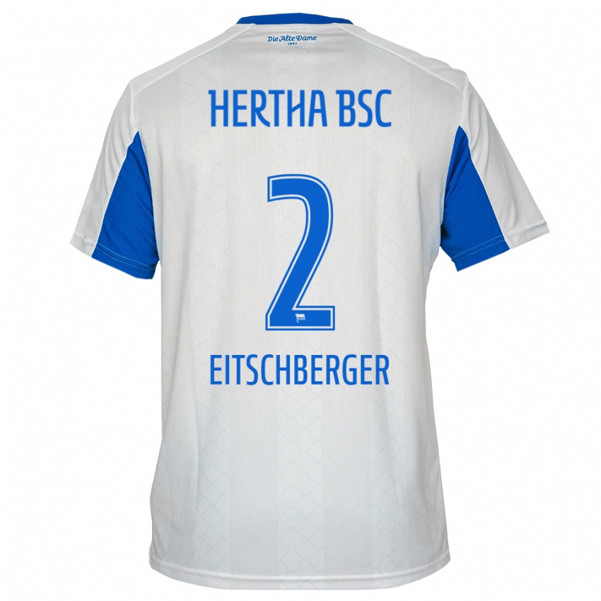 ילדים יוליאן אייטשברגר #2 לבן כחול הרחק ג'רזי 2025/26 חולצה קצרה