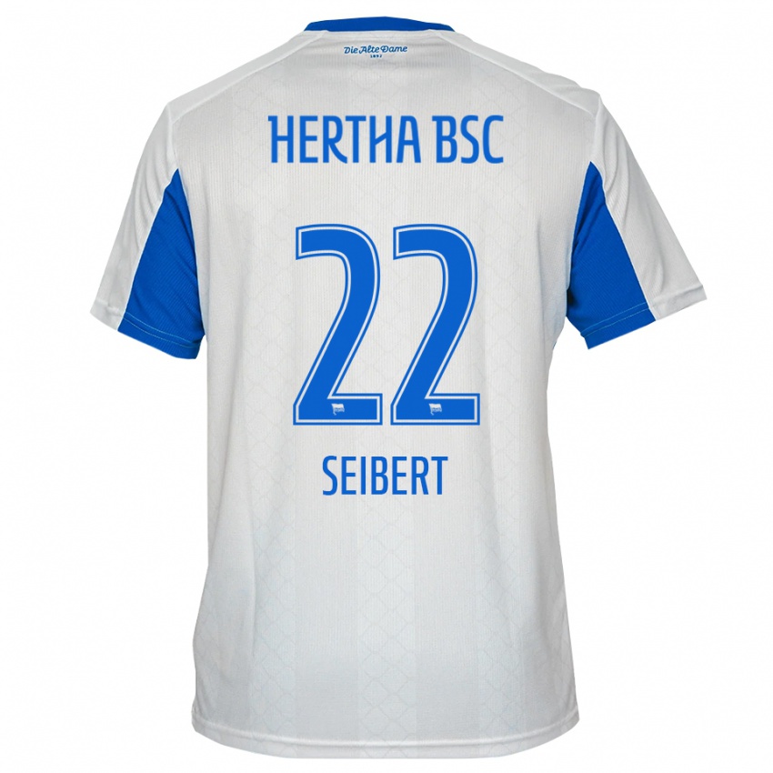 ילדים Christian Seibert #22 לבן כחול הרחק ג'רזי 2025/26 חולצה קצרה