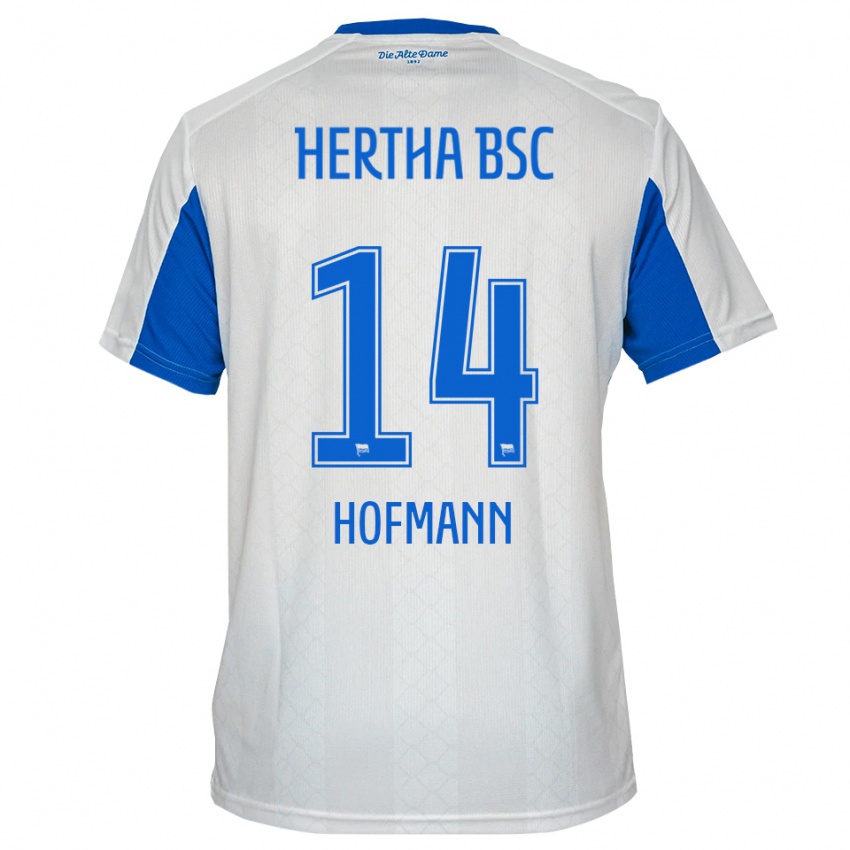 ילדים Nico Hofmann #14 לבן כחול הרחק ג'רזי 2025/26 חולצה קצרה