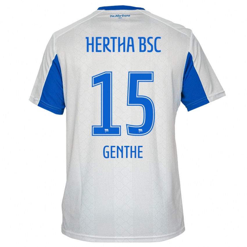 ילדים Lilli Genthe #15 לבן כחול הרחק ג'רזי 2025/26 חולצה קצרה