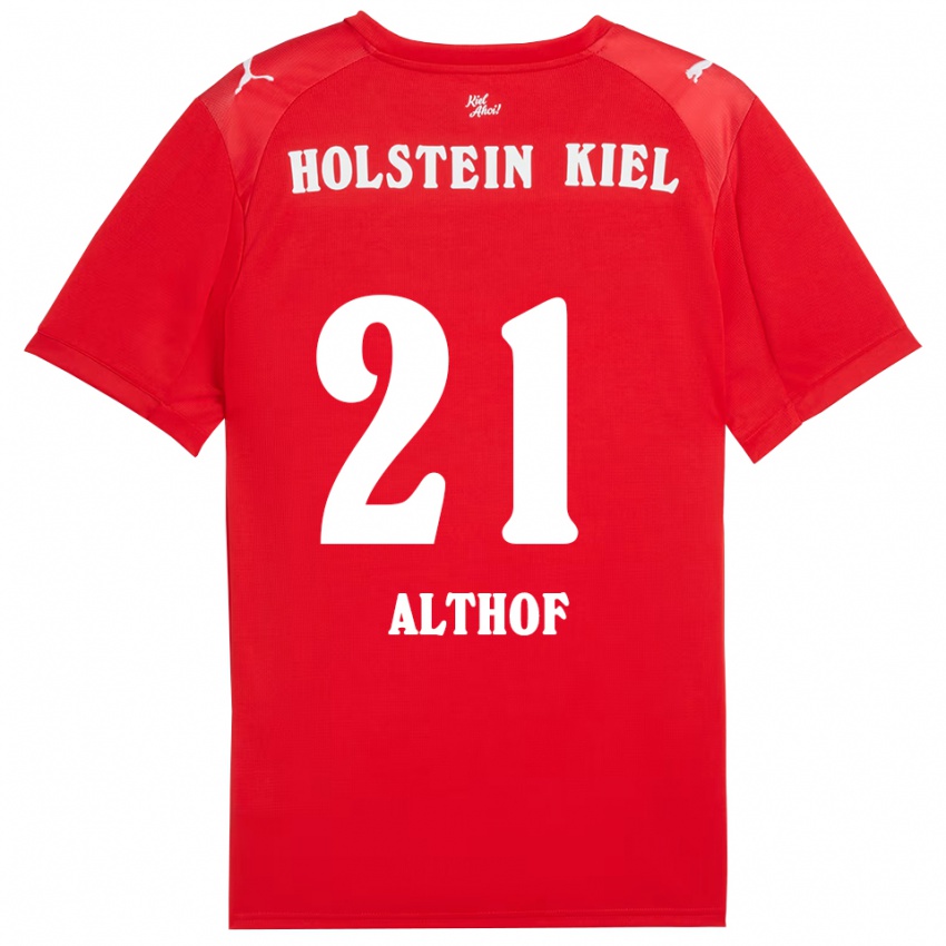 ילדים לאה אלטהוף #21 אדום כחול הרחק ג'רזי 2025/26 חולצה קצרה