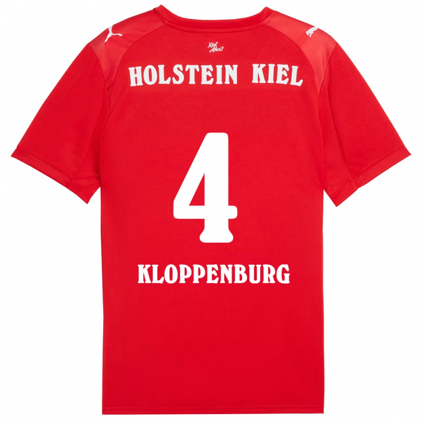 ילדים Len Kloppenburg #4 אדום כחול הרחק ג'רזי 2025/26 חולצה קצרה