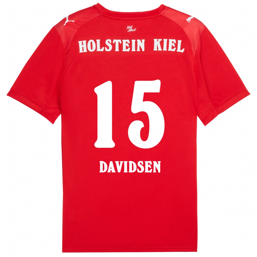 ילדים קספר דוידסן #15 אדום כחול הרחק ג'רזי 2025/26 חולצה קצרה