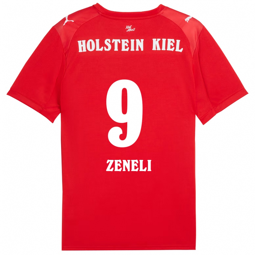 ילדים Endrit Zeneli #9 אדום כחול הרחק ג'רזי 2025/26 חולצה קצרה