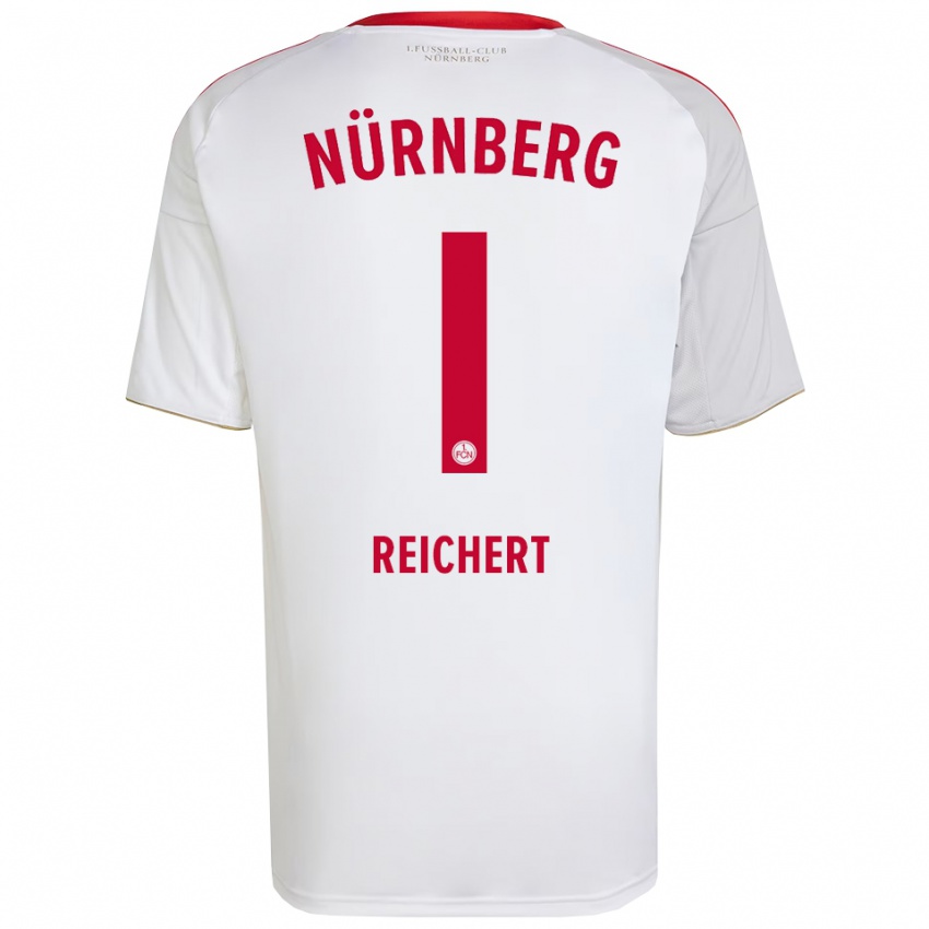 ילדים יאן רייכרט #1 לבן אדום הרחק ג'רזי 2025/26 חולצה קצרה