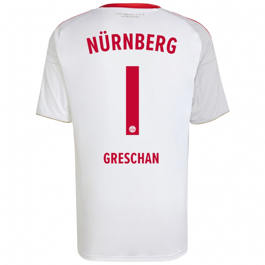 ילדים Lenny Greschan #1 לבן אדום הרחק ג'רזי 2025/26 חולצה קצרה