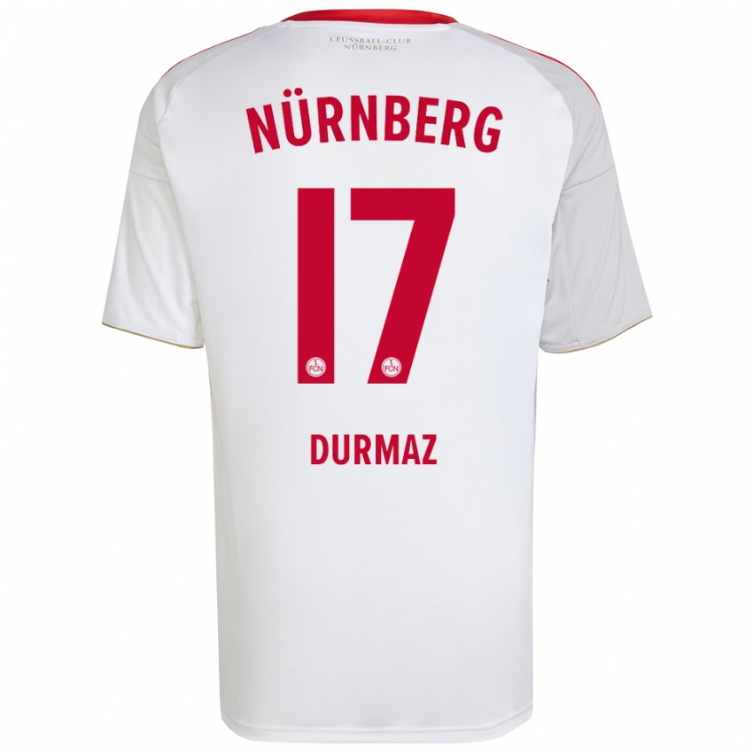 ילדים Enes Durmaz #17 לבן אדום הרחק ג'רזי 2025/26 חולצה קצרה