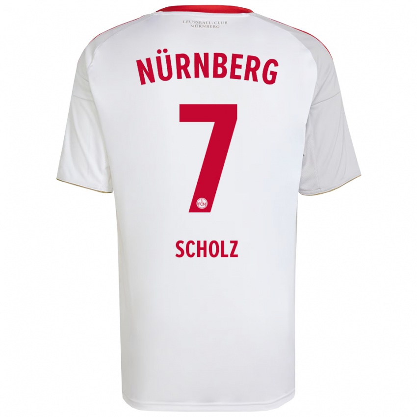 ילדים Marina Scholz #7 לבן אדום הרחק ג'רזי 2025/26 חולצה קצרה