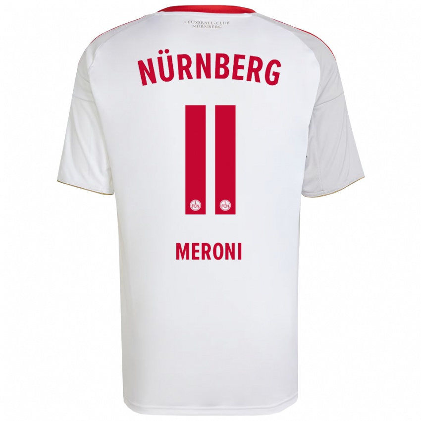 ילדים לארה מרוני #11 לבן אדום הרחק ג'רזי 2025/26 חולצה קצרה