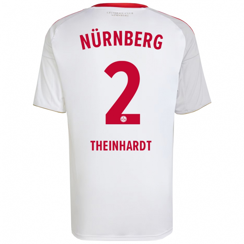 ילדים Johannes Theinhardt #2 לבן אדום הרחק ג'רזי 2025/26 חולצה קצרה