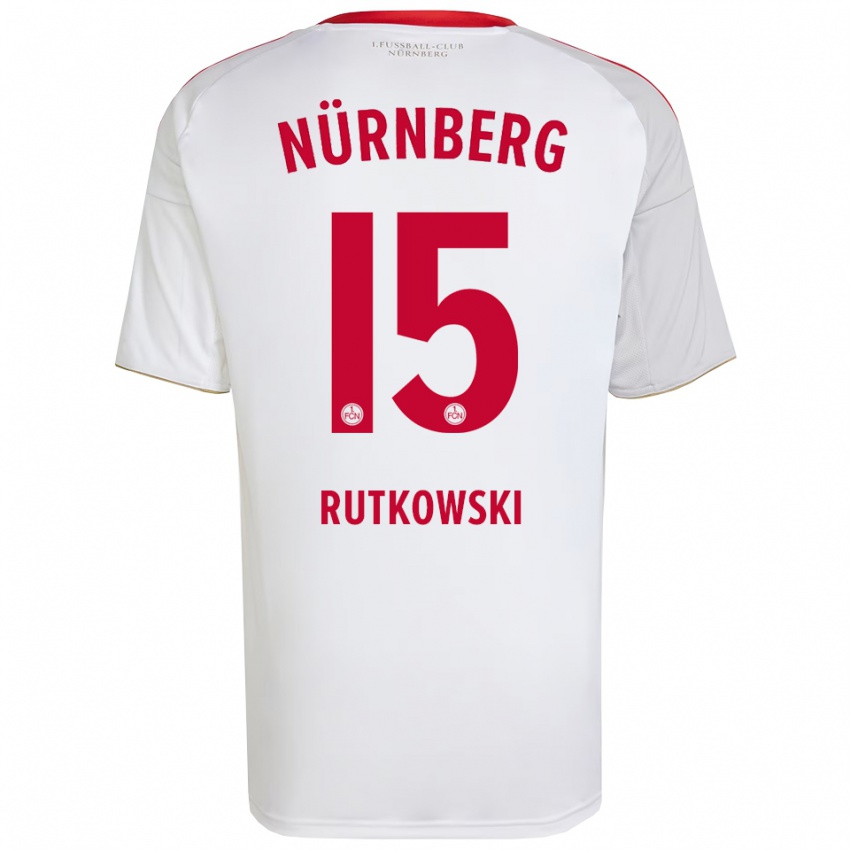 ילדים Nicolas Rutkowski #15 לבן אדום הרחק ג'רזי 2025/26 חולצה קצרה