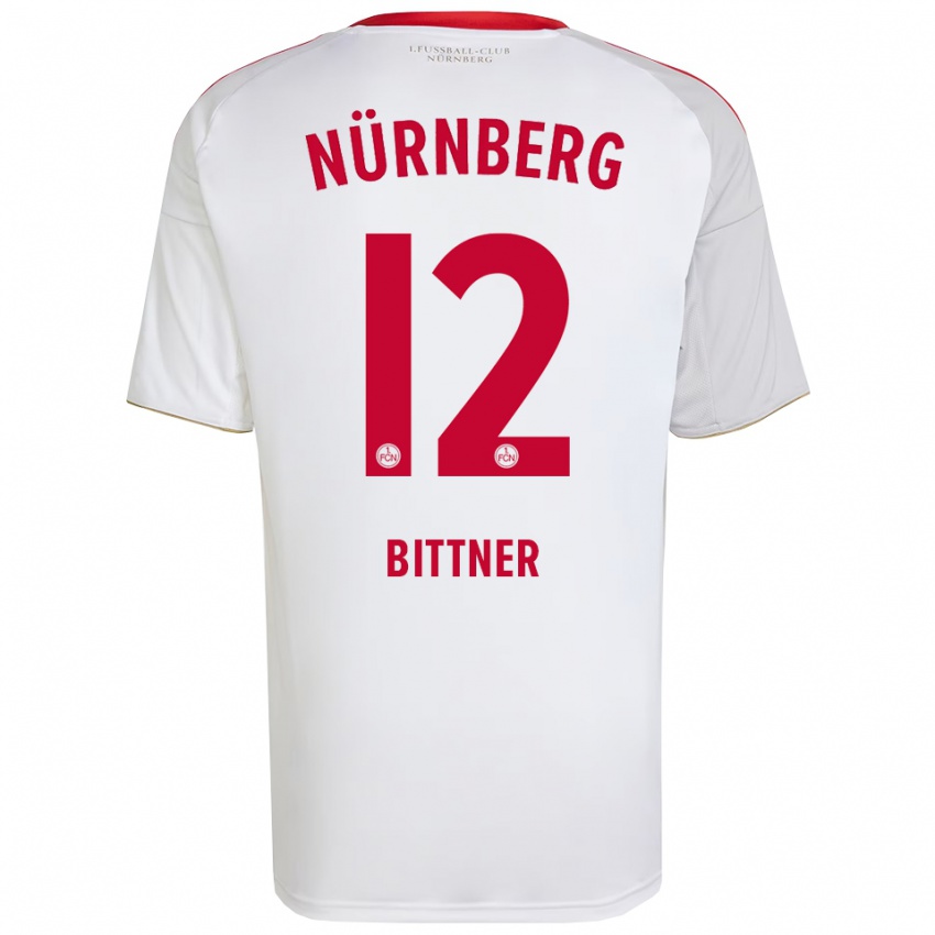 ילדים Liam Bittner #12 לבן אדום הרחק ג'רזי 2025/26 חולצה קצרה