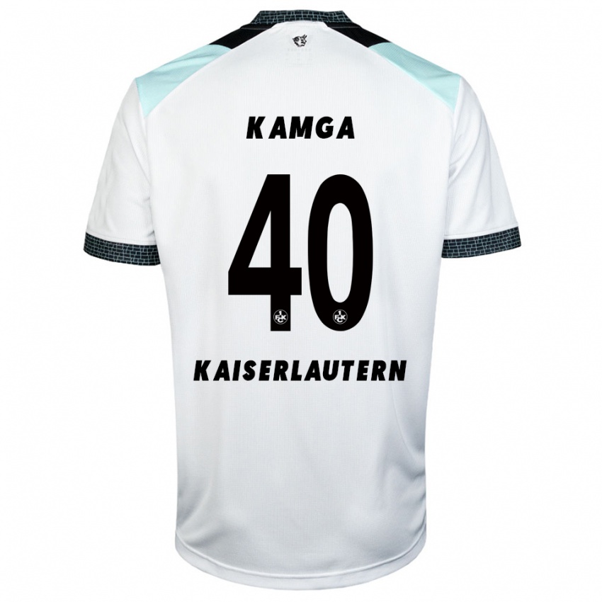 ילדים אניס ואוקלן קאמגה #40 לבן שחור הרחק ג'רזי 2025/26 חולצה קצרה