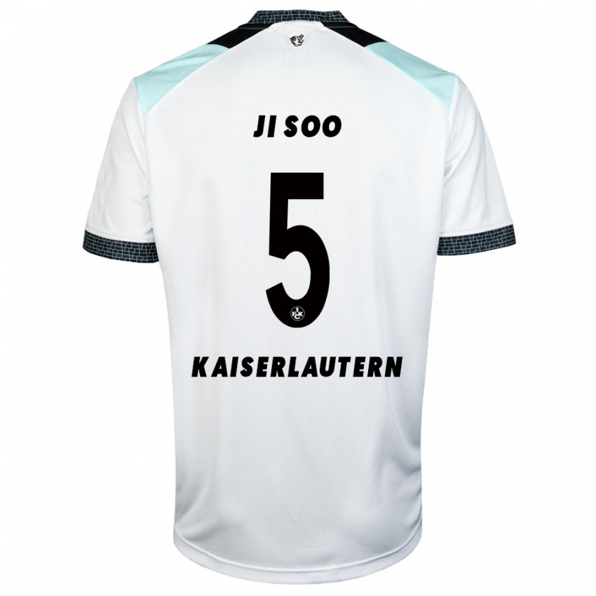 ילדים קים ג'י-סו #5 לבן שחור הרחק ג'רזי 2025/26 חולצה קצרה