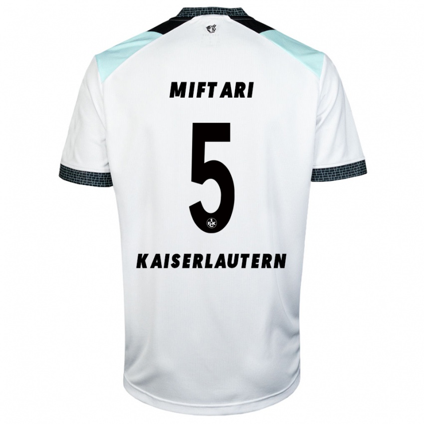 ילדים דריני מיפטארי #5 לבן שחור הרחק ג'רזי 2025/26 חולצה קצרה