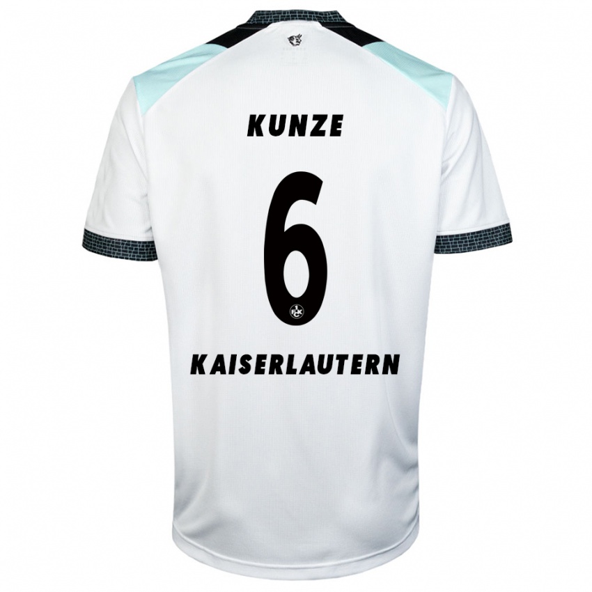 ילדים פביאן קונזה #6 לבן שחור הרחק ג'רזי 2025/26 חולצה קצרה