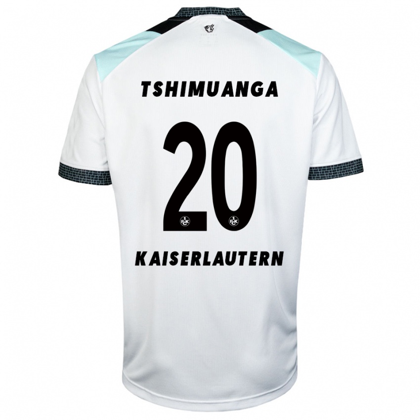 ילדים ארון-גזבייה טשימואנגה #20 לבן שחור הרחק ג'רזי 2025/26 חולצה קצרה