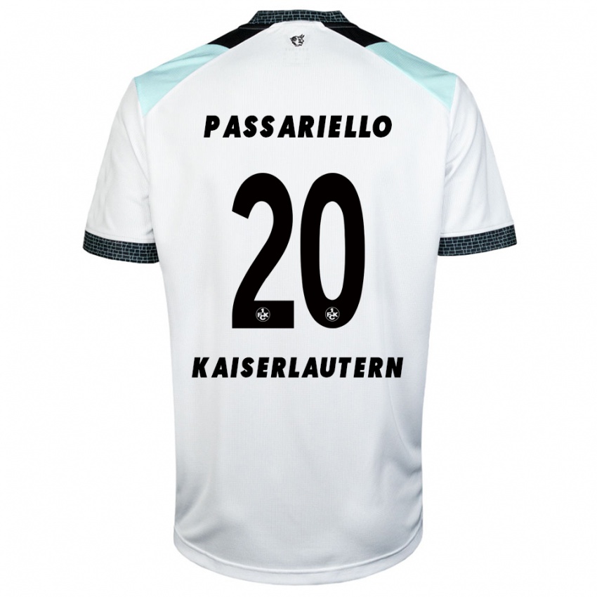 ילדים פדריקו אניאלו פסריילו #20 לבן שחור הרחק ג'רזי 2025/26 חולצה קצרה