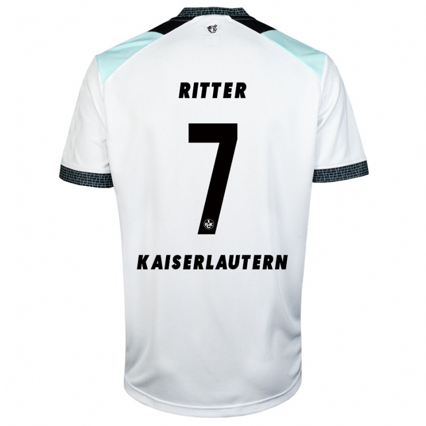 ילדים מארלון ריטר #7 לבן שחור הרחק ג'רזי 2025/26 חולצה קצרה