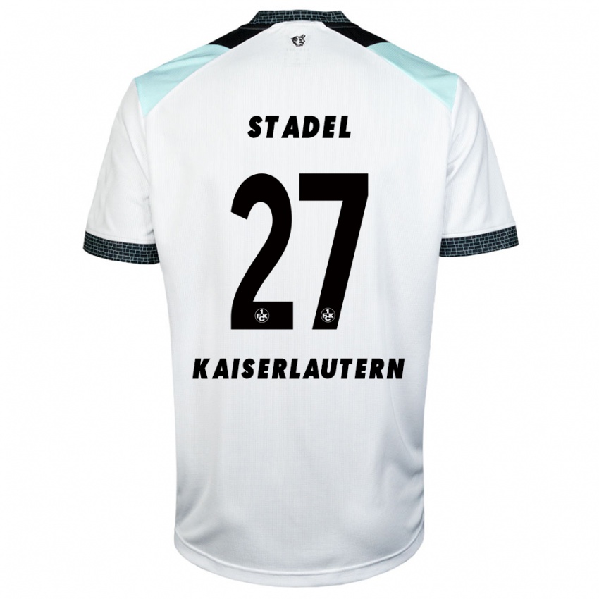 ילדים מדוקס שטדל #27 לבן שחור הרחק ג'רזי 2025/26 חולצה קצרה