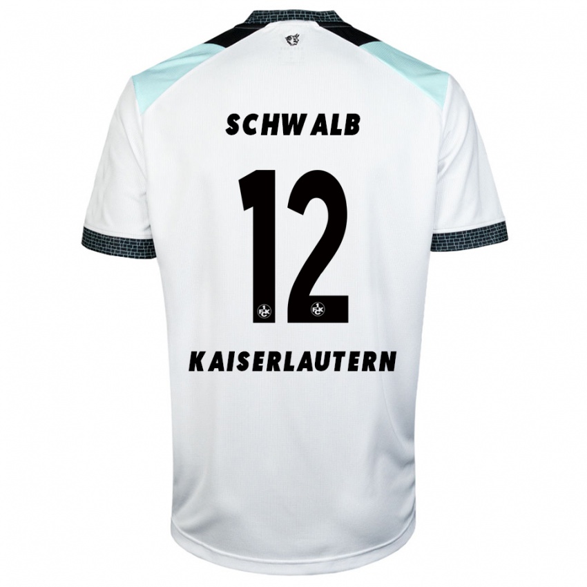 ילדים יאניק שוואלב #12 לבן שחור הרחק ג'רזי 2025/26 חולצה קצרה