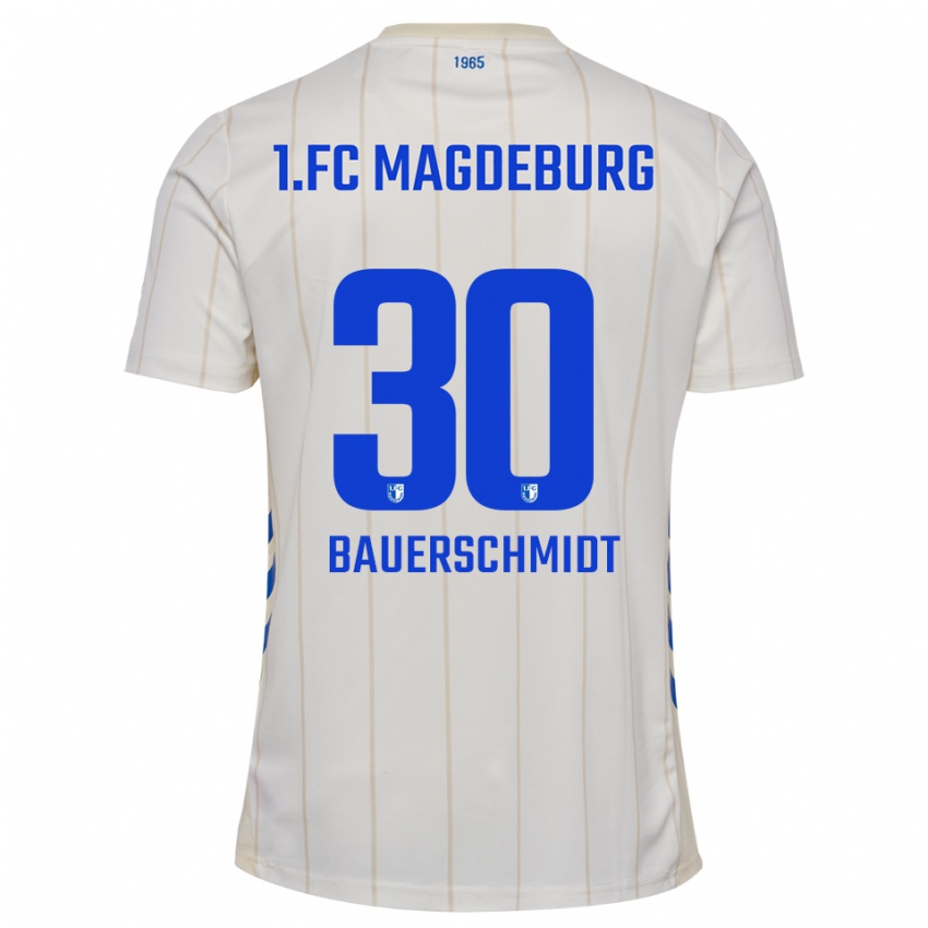 ילדים Maja Bauerschmidt #30 לבן כחול הרחק ג'רזי 2025/26 חולצה קצרה