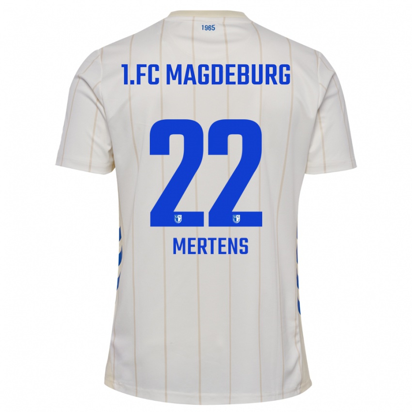 ילדים Lisann Mertens #22 לבן כחול הרחק ג'רזי 2025/26 חולצה קצרה