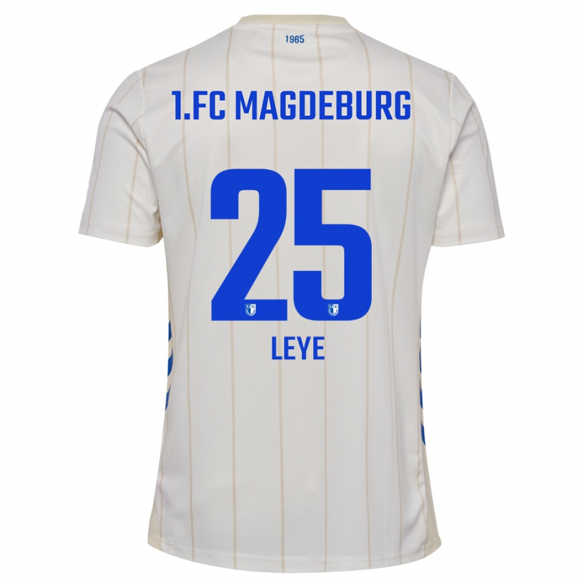 ילדים Titus Leye #25 לבן כחול הרחק ג'רזי 2025/26 חולצה קצרה