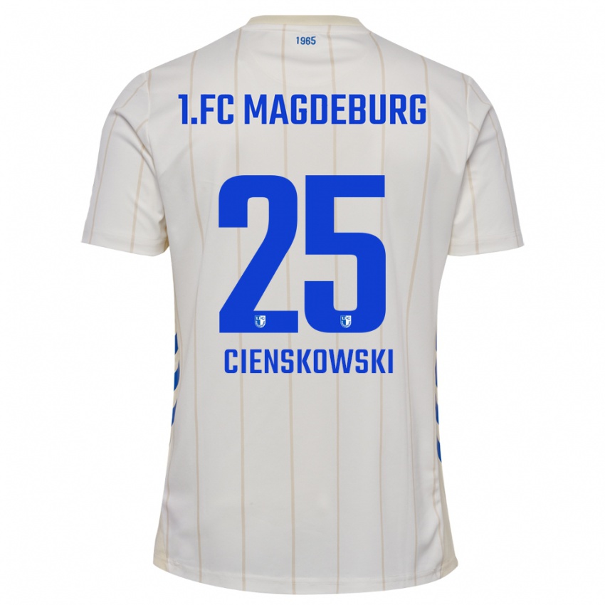 ילדים Amy Cienskowski #25 לבן כחול הרחק ג'רזי 2025/26 חולצה קצרה