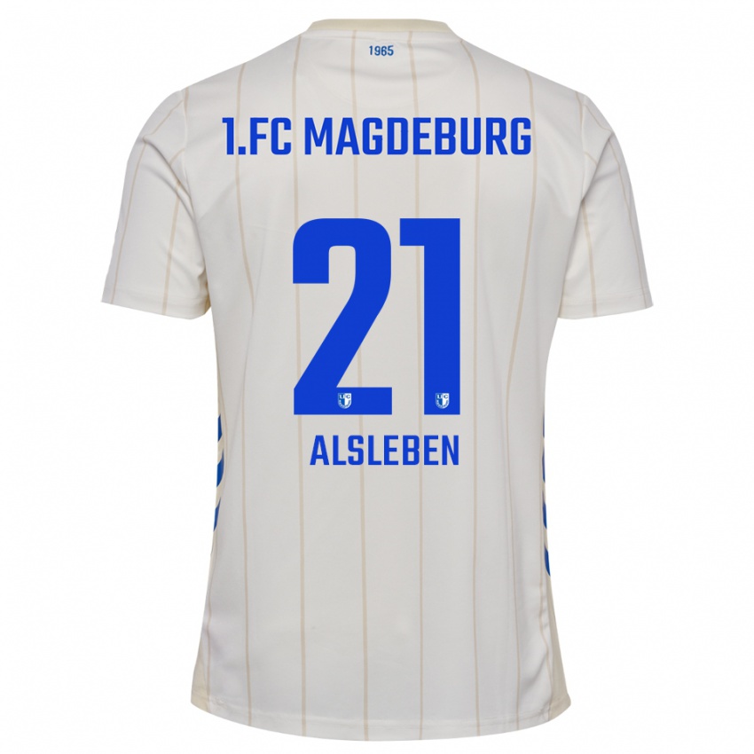 ילדים טביאה אלסלבן #21 לבן כחול הרחק ג'רזי 2025/26 חולצה קצרה