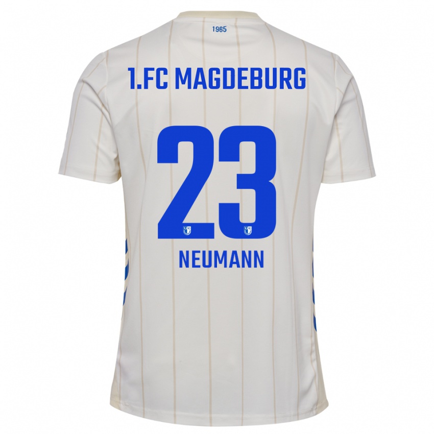 ילדים Annika Neumann #23 לבן כחול הרחק ג'רזי 2025/26 חולצה קצרה