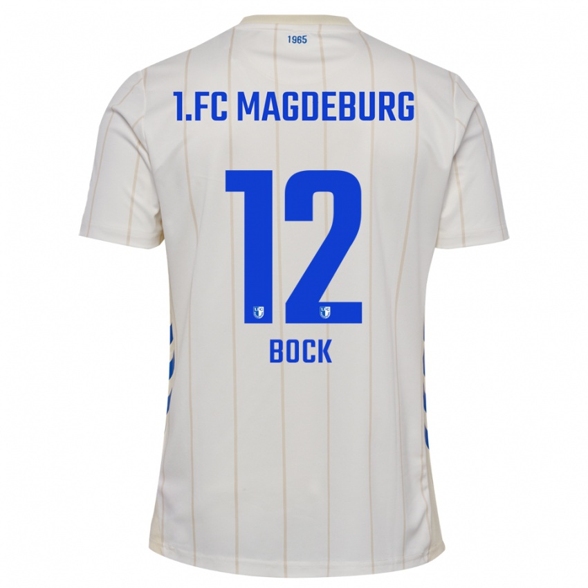 ילדים Armin Bock #12 לבן כחול הרחק ג'רזי 2025/26 חולצה קצרה