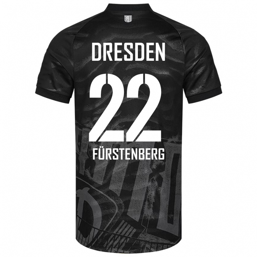 ילדים Mattis Fürstenberg #22 שחור אפור הרחק ג'רזי 2025/26 חולצה קצרה