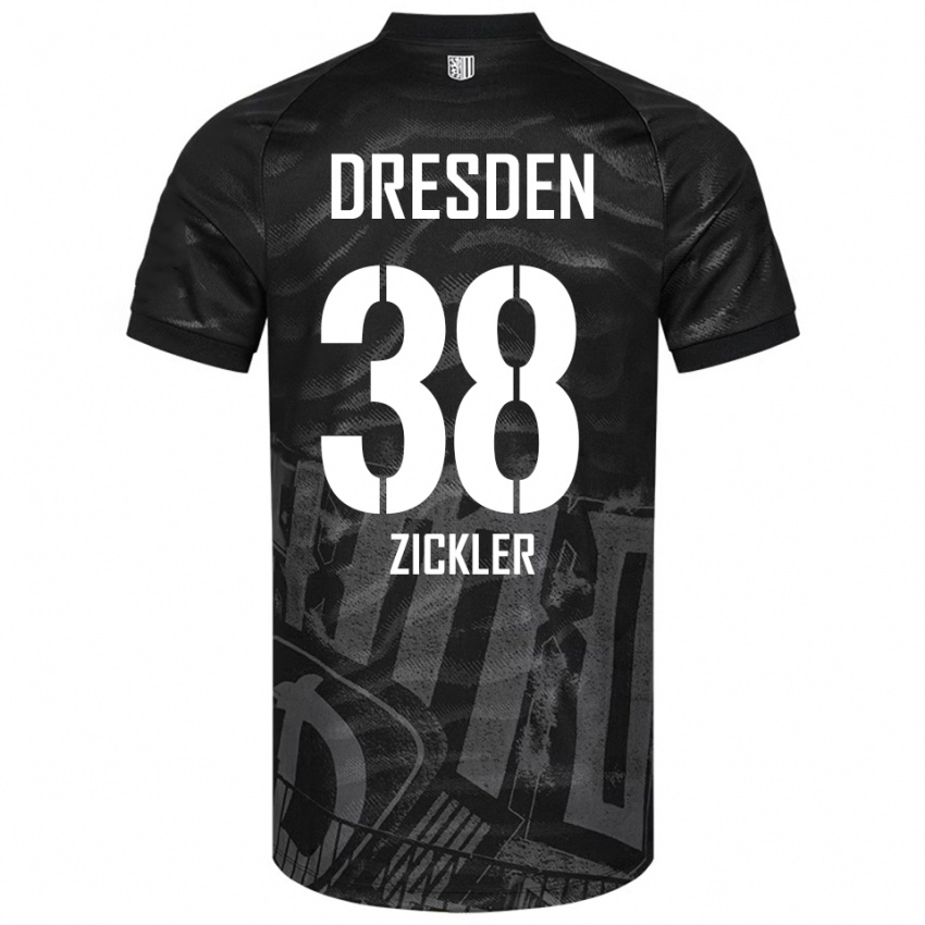 ילדים ג׳אקוב ציקלר #38 שחור אפור הרחק ג'רזי 2025/26 חולצה קצרה