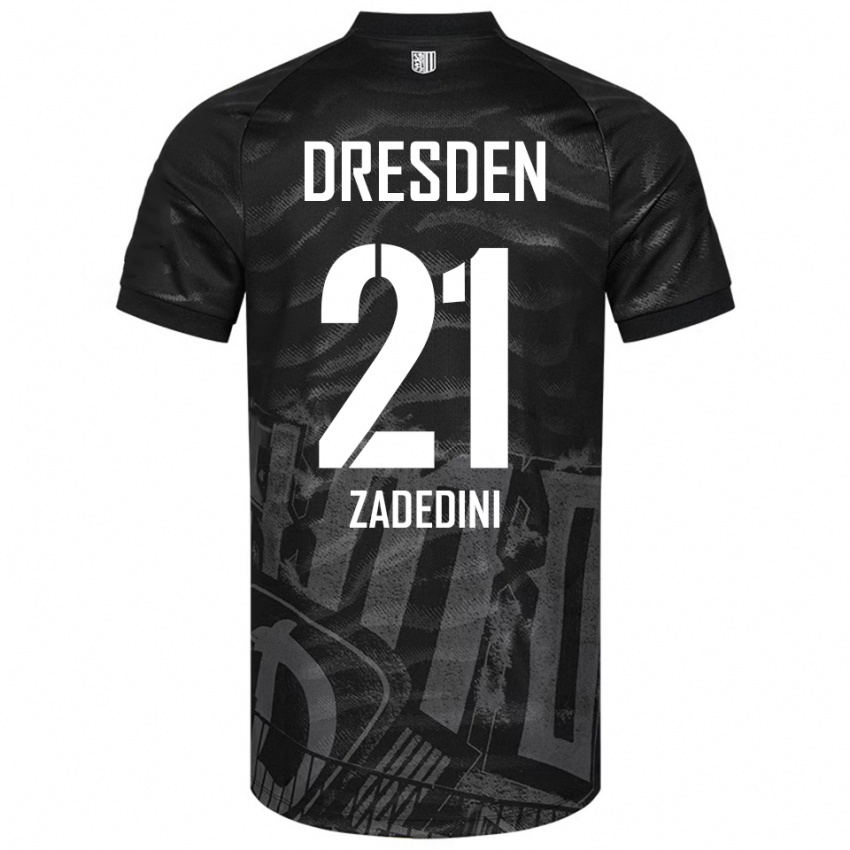 ילדים Skerd Zadedini #21 שחור אפור הרחק ג'רזי 2025/26 חולצה קצרה