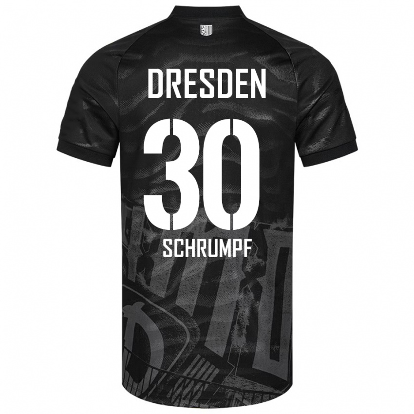 ילדים ג׳אניס שרומפף #30 שחור אפור הרחק ג'רזי 2025/26 חולצה קצרה