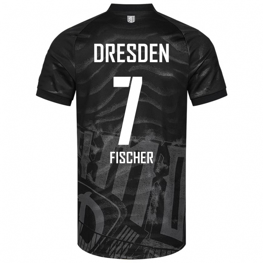 ילדים Marc Fischer #7 שחור אפור הרחק ג'רזי 2025/26 חולצה קצרה