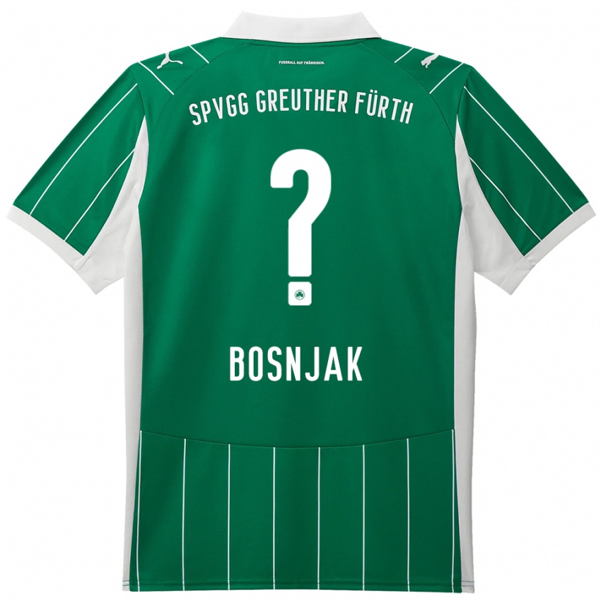 ילדים פיטר בושניאק #0 ירוק לבן הרחק ג'רזי 2025/26 חולצה קצרה