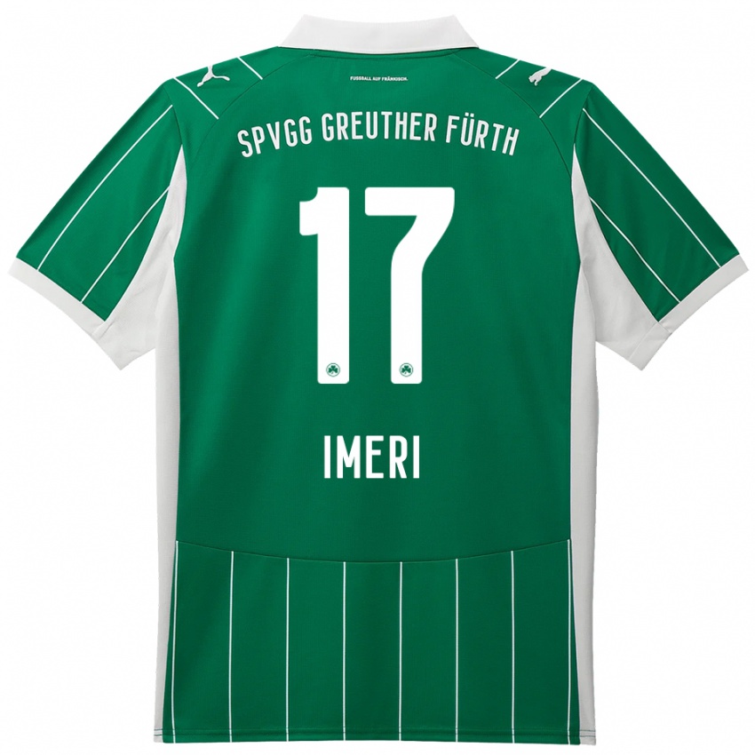 ילדים Adem Imeri #17 ירוק לבן הרחק ג'רזי 2025/26 חולצה קצרה