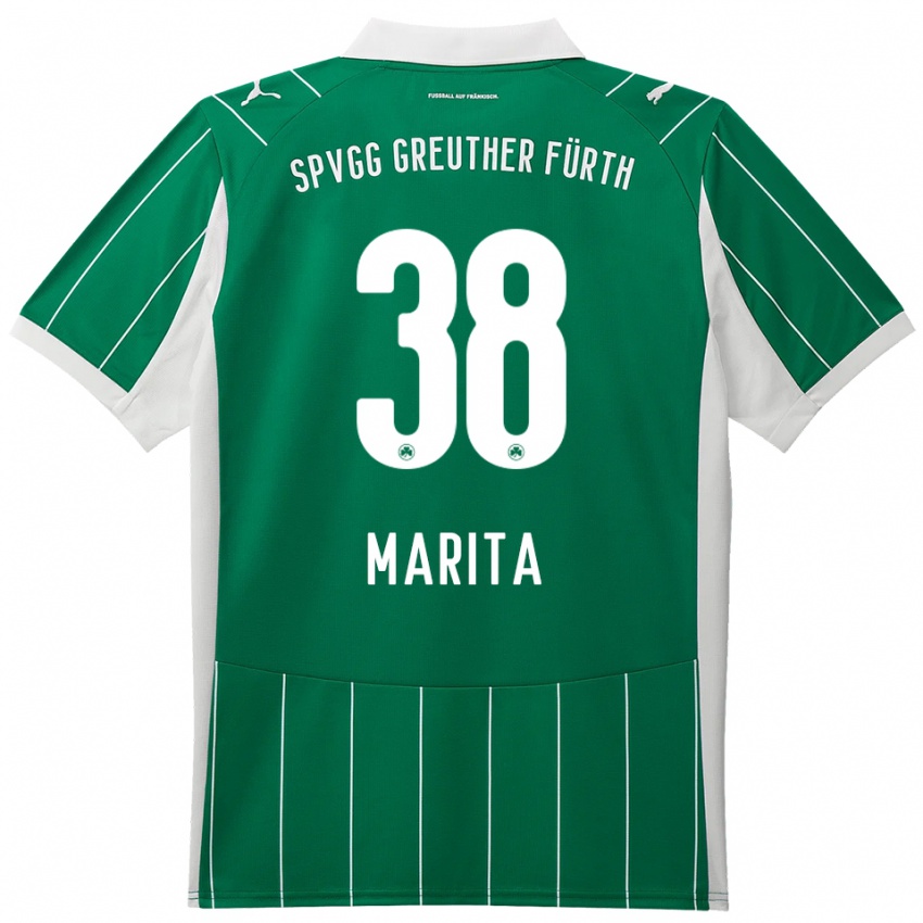 ילדים Raul Marita #38 ירוק לבן הרחק ג'רזי 2025/26 חולצה קצרה