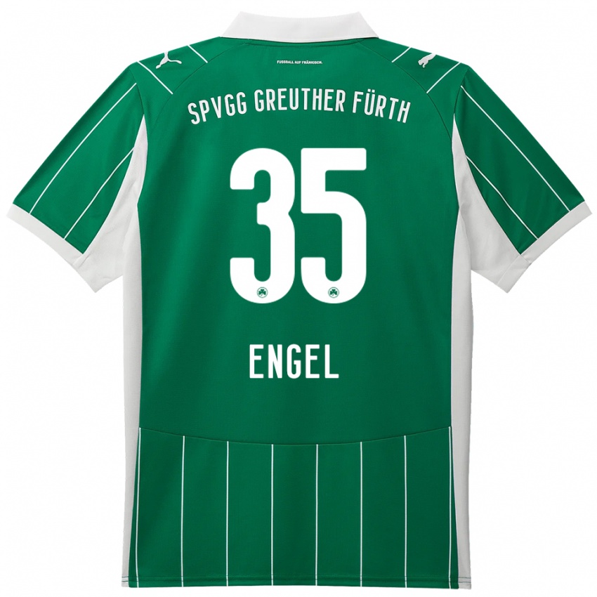 ילדים Jakob Engel #35 ירוק לבן הרחק ג'רזי 2025/26 חולצה קצרה