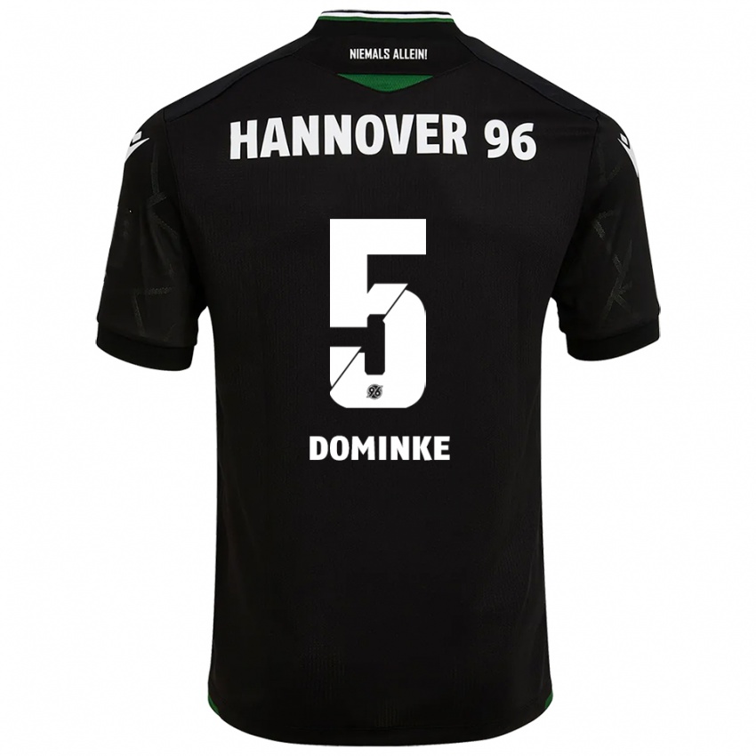 ילדים Lukas Dominke #5 שחור ירוק הרחק ג'רזי 2025/26 חולצה קצרה