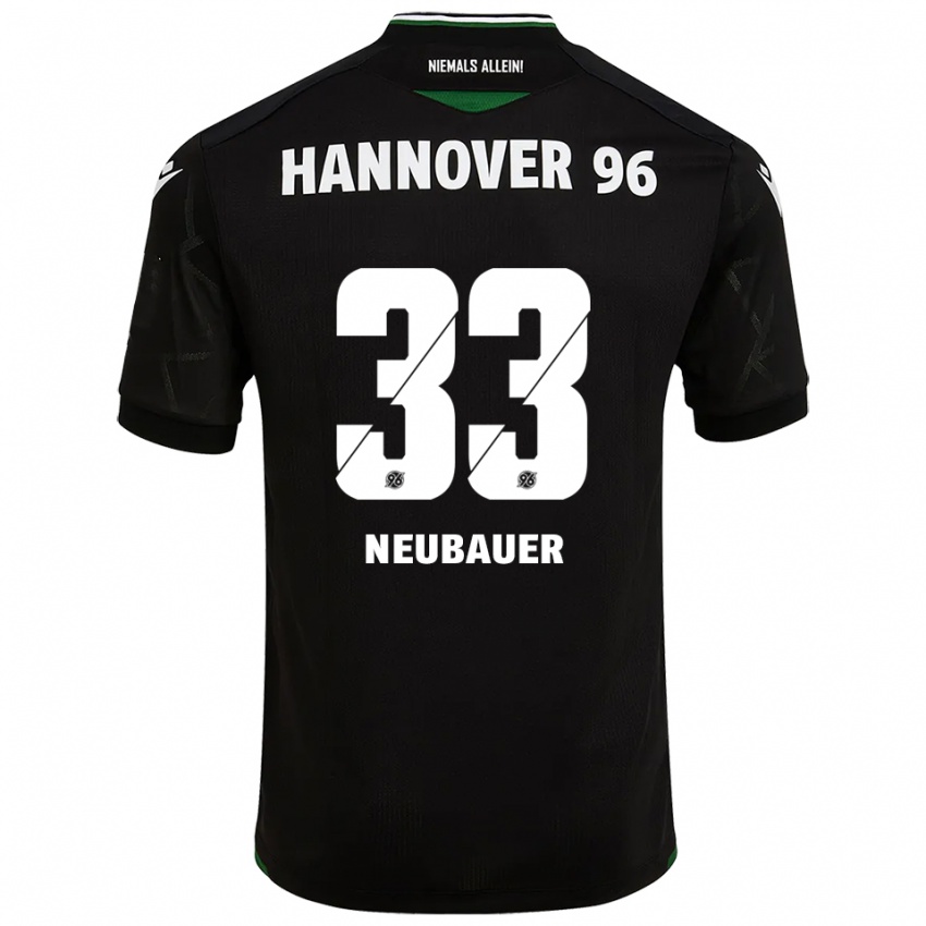 ילדים מוריס נויבאואר #33 שחור ירוק הרחק ג'רזי 2025/26 חולצה קצרה