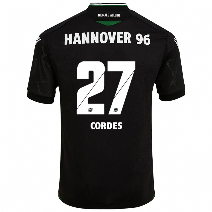 ילדים Leticia Cordes #27 שחור ירוק הרחק ג'רזי 2025/26 חולצה קצרה