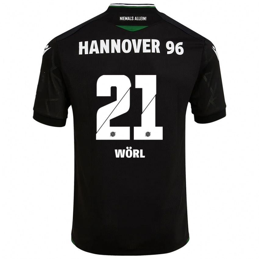 ילדים מריוס ורל #21 שחור ירוק הרחק ג'רזי 2025/26 חולצה קצרה