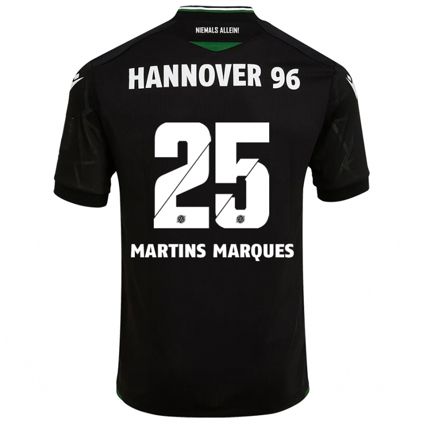 ילדים רפאל מרטינס מרקס #25 שחור ירוק הרחק ג'רזי 2025/26 חולצה קצרה