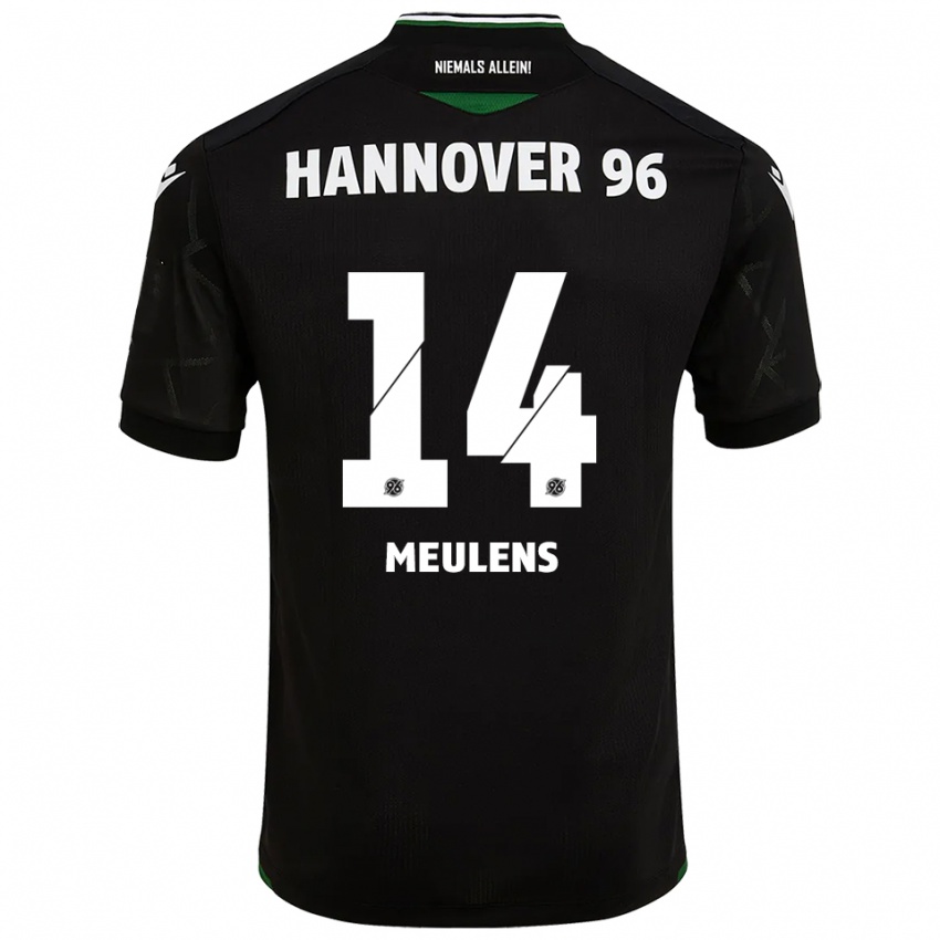 ילדים Giordinelo Meulens #14 שחור ירוק הרחק ג'רזי 2025/26 חולצה קצרה
