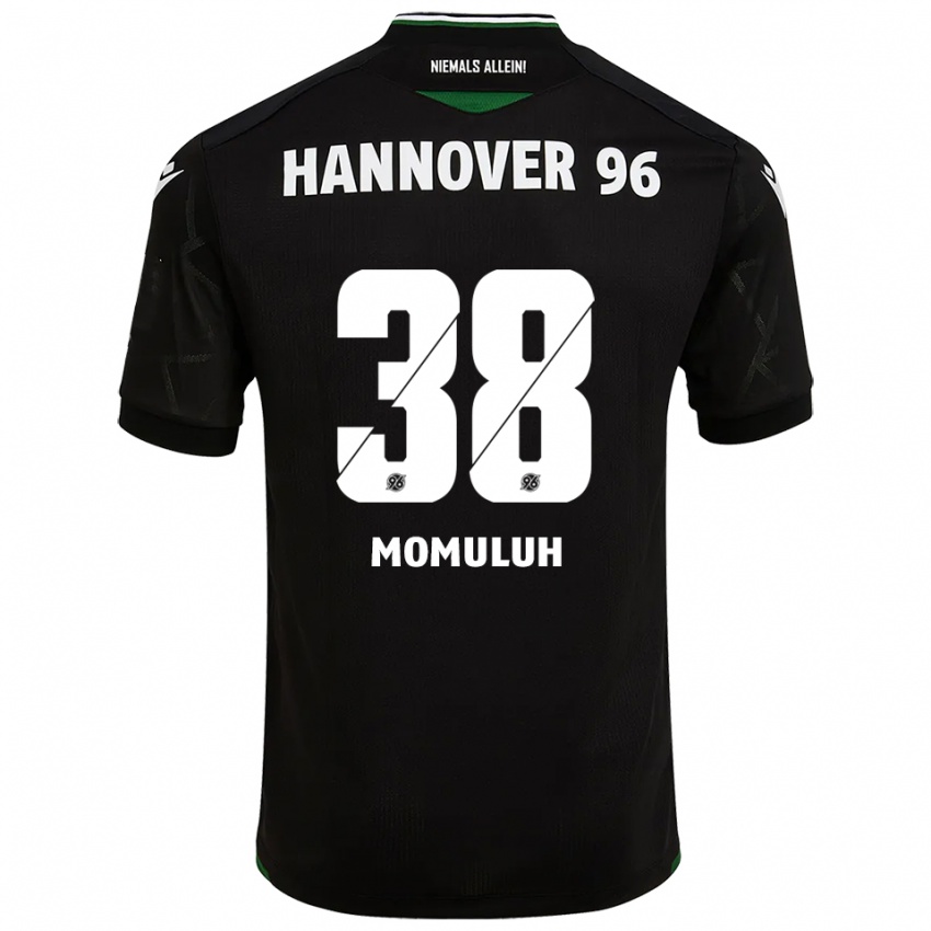 ילדים Monju Momuluh #38 שחור ירוק הרחק ג'רזי 2025/26 חולצה קצרה