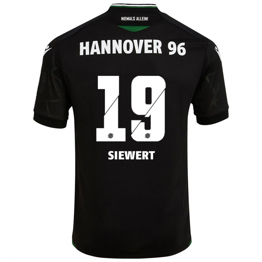 ילדים Joschua Siewert #19 שחור ירוק הרחק ג'רזי 2025/26 חולצה קצרה